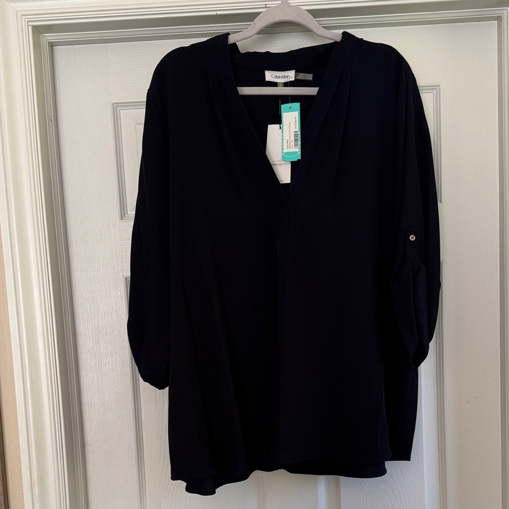 Calvin Klein Women's Elegant Black Blouse